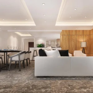 Rectangular Modern Single Layered False Ceiling Design